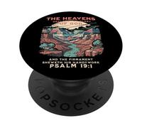 Il Cielo Dichiarare Gloria di Dio Salmo 19:1 Vintage Escursionista PopSockets PopGrip Adesivo