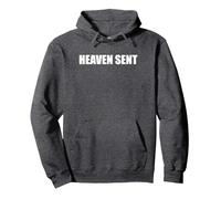 Il Cielo ha inviato Felpa con Cappuccio, Unisex per Adulti, Grigio Scuro, S