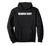 Il Cielo ha inviato Felpa con Cappuccio, Unisex per Adulti, Nero, XL