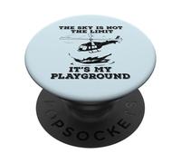 IL CIELO NON È IL LIMITE È IL MIO PARCO GIOCHI Helicopter Meme PopSockets PopGrip Adesivo