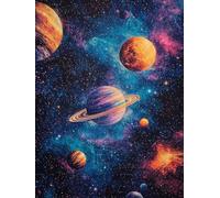 Il Cielo Stellare Diamond Painting Kit Completo Diamantini Crystal Art Universo 5D Disegni con Perline da Attaccare, DIY Passatempo Adulti Pittura Diamante Principianti Decorazioni Parete 50x60cmF-550