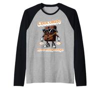 Il Cioccolato È Il Mio Linguaggio d'Amore Umorismo Maglia con Maniche Raglan