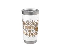 Il cioccolato mi rende felice Latte Intero Bicchiere termico in acciaio inox doppia parete
