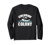 Il Cloro è Il Mio Umorismo nel Nuoto in Colonia Maglia a Manica