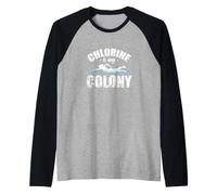 Il Cloro è Il Mio Umorismo nel Nuoto in Colonia Maglia con Maniche Raglan