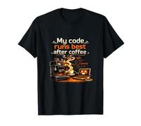 Il codice del caffè Programmatore Funziona Meglio Dopo Il Design del caffè Maglietta