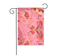 Il colibrì rosa YYHWHJDE Immagine dimensioni precise di questa bandiera da giardino è 30,5 x 45,7 cm, che è un rapporto dorato accuratamente progettato. Si adatta perfettamente alla stragrande