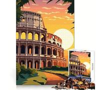 Il Colosseo a Roma Puzzle da 1000 pezzi per ragazzi Pensa intelligente Giocattolo per momenti di condivisione Taglio liscio Lista dei desideri di Babbo Natale 50x75cm