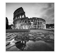 Il Colosseo, Roma Poster di Matteo Colombo 100 x 100 cm Nero e Bianco Quadri Decorazione per pareti