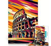 Il Colosseo Wpap Pop Art Puzzle da 1000 pezzi per adolescenti Gioco intelligente per il relax Mente Assemblaggio del modello Lista dei desideri di Babbo Natale 38x26cm