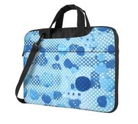 Il computer portatile conveniente blu della stampa della stampa a pois insacca stile elegante e protettivo della borsa del computer unico, Nero , 13 inch