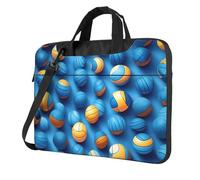 Il computer portatile conveniente blu della stampa di pallavolo insacca stile elegante e protettivo della borsa del computer unico, Nero , 13 inch
