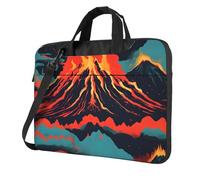 Il computer portatile conveniente della stampa del vulcano insacca stile elegante e protettivo della borsa del computer unico, Nero , 13 inch