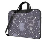 Il computer portatile conveniente della stampa della mongolfiera insacca stile elegante e protettivo della borsa del computer, Nero , 13 inch