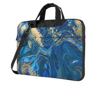 Il computer portatile conveniente della stampa della pietra di marmo astratta insacca stile elegante e protettivo della borsa del, Nero , 15.6 inch