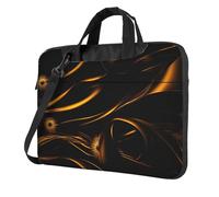 Il computer portatile conveniente della stampa nera e dell'oro insacca lo stile elegante e protettivo della borsa del computer unico, Nero , 15.6 inch