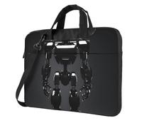 Il computer portatile conveniente nero della stampa del robot insacca stile elegante e protettivo della borsa del computer unico, Nero , 15.6 inch