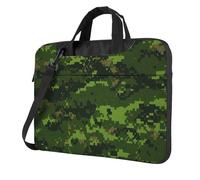 Il computer portatile conveniente verde della stampa del camuffamento di Digital dell'esercito insacca lo stile elegante e protettivo, Nero , 13 inch