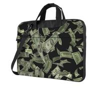 Il computer portatile funzionale della stampa dei soldi del segno del dollaro insacca la borsa sveglia e leggera del computer per il, Nero , 15.6 inch