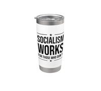 IL COMUNISMO FUNZIONA PER CHI NON HA UMORIZZO PATRIOTICO DIVERTENTE Bicchiere termico in acciaio inox doppia parete