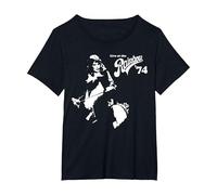 Il Concerto Ufficiale dei Queen At The Rainbow 74 Freddie Maglietta, Donna Plus-Size, Nero, 2X