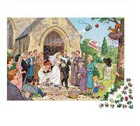 Il Confetti di matrimonio inglese Country Clash Puzzle in Legno Impermeabile DIY Puzzles Da 1000 Pezzi Regali Per Adulti Divertenti Per Decorazioni Domestiche