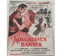 Il congresso balla Johanna Matz Rudolf Prack Bollmann 1955 Danish Movie Program