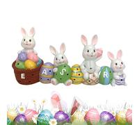 il coniglio pasquale, statua ' di coniglio di Pasqua, statua di coniglio di Pasqua con luce a LED, figure di animali creativi, uova di coniglio, da palco per tavolo da tè