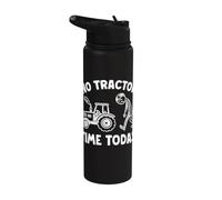 Il contadino buffo Stickman: oggi niente trattore - Umorismo Stainless Steel Insulated Water Bottle