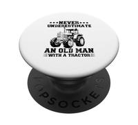 Il contadino non sottovaluta mai un vecchio con un trattore PopSockets PopGrip Adesivo