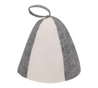Il copricapo in feltro ispessito per sauna offre una vestibilità stabile e una protezione affidabile contro un'eccessiva esposizione al calore (grigio e bianco)