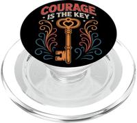 Il coraggio è la chiave | Affermazione positiva Inspiring PopSockets PopGrip per MagSafe