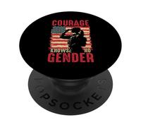 Il coraggio non conosce orgoglio militare di genere PopSockets PopGrip Adesivo