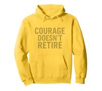 Il coraggio non va in pensione. citazione militare vintage. Felpa con Cappuccio