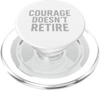 Il coraggio non va in pensione. citazione militare vintage. PopSockets PopGrip per MagSafe