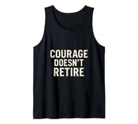 Il coraggio non va in pensione. orgoglio militare veterano. Canotta