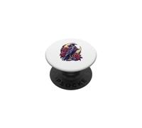 Il corvo si trova prima della luna crescente PopSockets PopGrip Adesivo