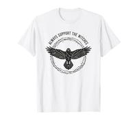 Il Corvo sostiene Sempre Le Streghe Streghe Corvo Gotico Occulto Maglietta