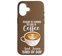 Il credente oggi sarà un caffè e Gesù tipo giorno Custodia per iPhone 16