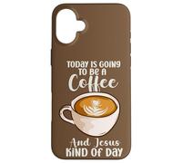 Il credente oggi sarà un caffè e Gesù tipo giorno Custodia per iPhone 16 Plus