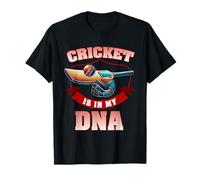 Il cricket è nel mio DNA Giocatore di cricket Bowler Batsman Cricket Maglietta