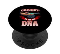 Il cricket è nel mio DNA Giocatore di cricket Bowler Batsman Cricket PopSockets PopGrip Adesivo