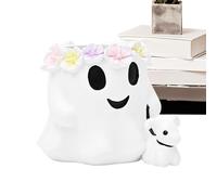 Il cubo fantasma più di Halloween,Il cubo fantasma più - Vaso fantasma con disegno di cane passeggiante - Prova la decorazione esterna del giardino dei cubi, ornamenti fantasma d