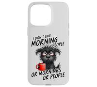 Il cucciolo privato del sonno non ama la mattina o le persone,Cane stanco Custodia per iPhone 15 Pro Max