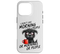 Il cucciolo privato del sonno non ama la mattina o le persone,Cane stanco Custodia per iPhone 16 Pro