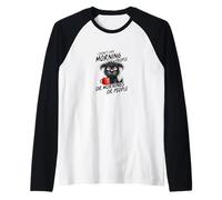 Il Cucciolo privato del Sonno Non AMA la Mattina o Le Persone,Cane Stanco Maglia con Maniche Raglan