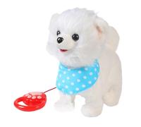 Il cucciolo robot realistico simula che abbaia, correndo giocattoli per cani per bambini | Bambola che parla coccolosa per bambini, cane elettrico al guinzaglio e soft toying interattivo per i bambini