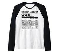 Il cugino sempre concordato cugini divertenti uomini donne Maglia con Maniche Raglan
