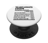 Il cugino sempre concordato cugini divertenti uomini donne PopSockets PopGrip Adesivo