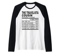 Il Cugino Travelista Divertente cugini Uomini Donne riunione di Famiglia Maglia con Maniche Raglan